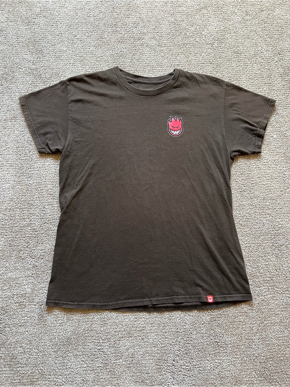 Spitfire Skateboard Wheels Brown Logo T-Shirt